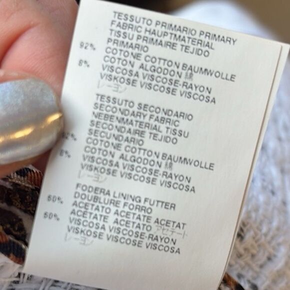 Vintage Just Cavalli Gold, Black & White 3/4 Sleeve Jacket w Ruffle Hem & Cuffs - Picture 9 of 10